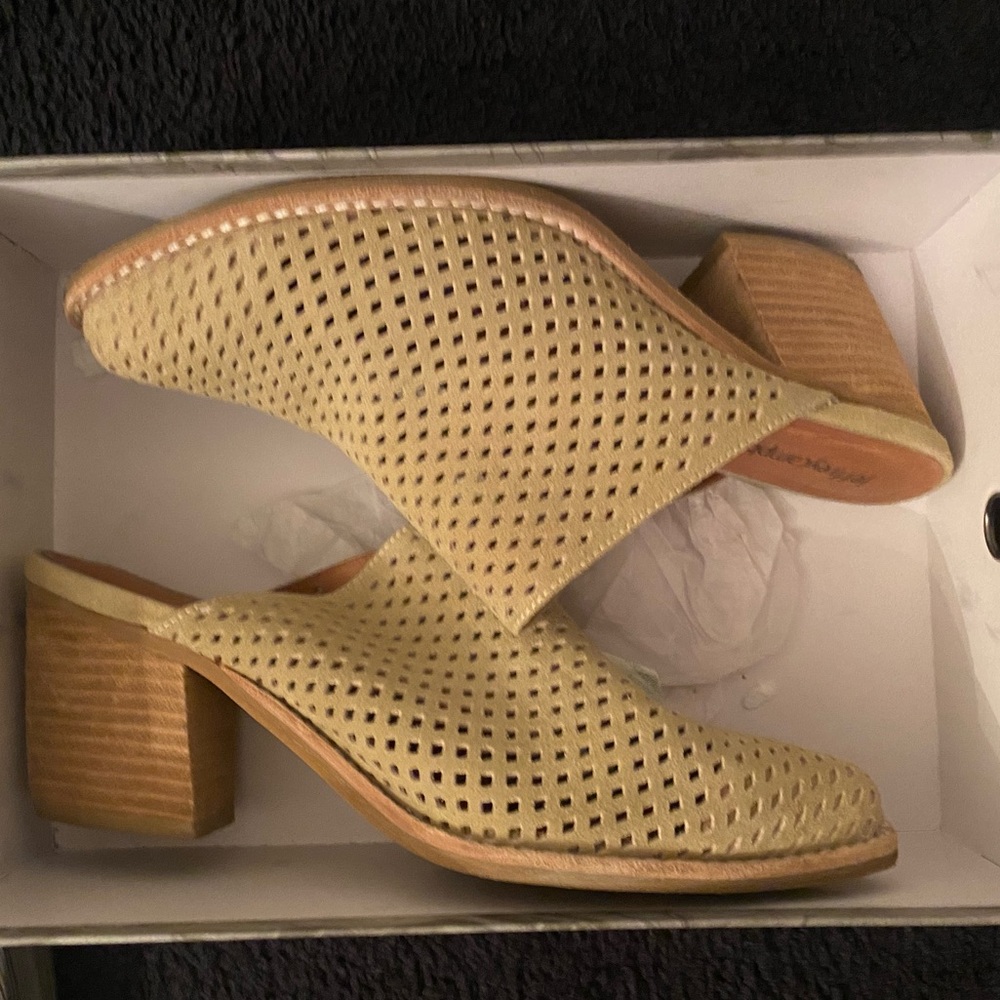 Nude color Jeffrey Campbell mules, super comfortable only worn once.